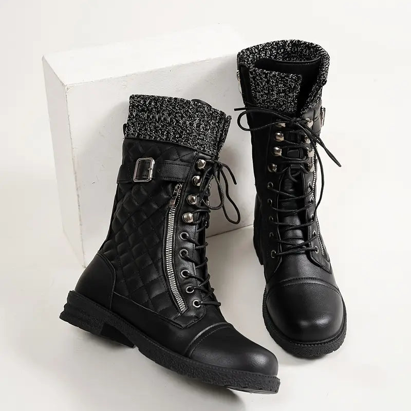 Elara - Stylische & warme Lederstiefel