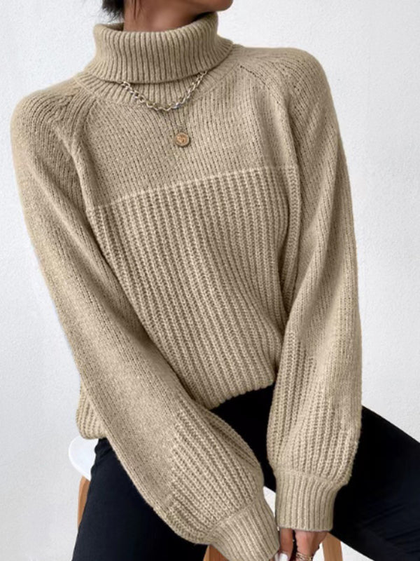 Zivola - lässiger Strickpullover mit lockerem Rollkragen