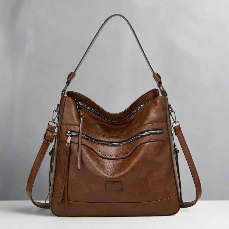 Klassische Retro-Ledertasche für Frauen, die Vintage-Stil und moderne Funktion vereint